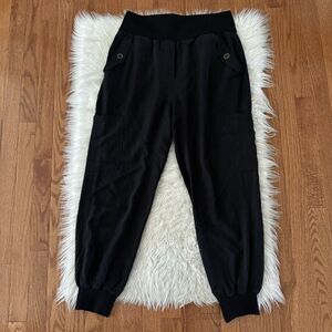 Anthropologie Maeve Jogger Pants Women’s Small Black Cargo Harem Style Boho Yoga